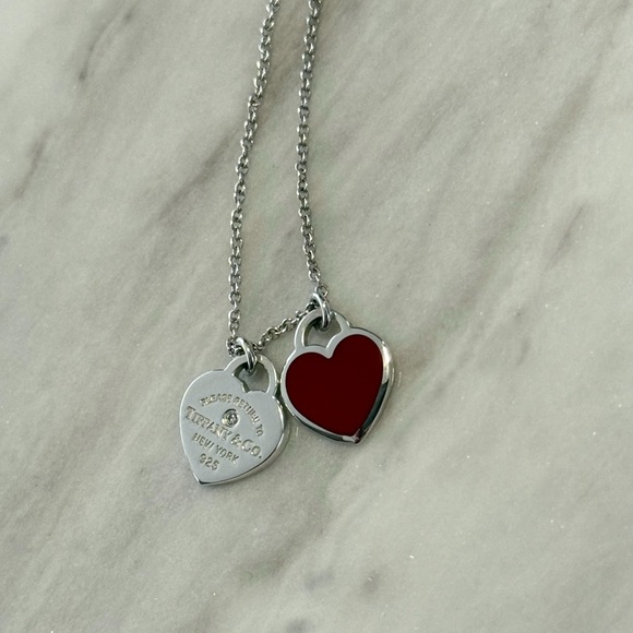 Tiffany & Co. Return to Tiffany Red Double Heart Tag Pendant - Picture 7 of 15